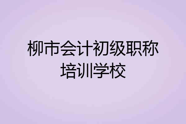 柳市会计初级职称培训学校