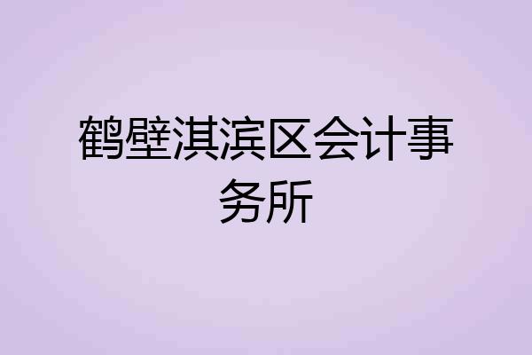 鹤壁淇滨区会计事务所