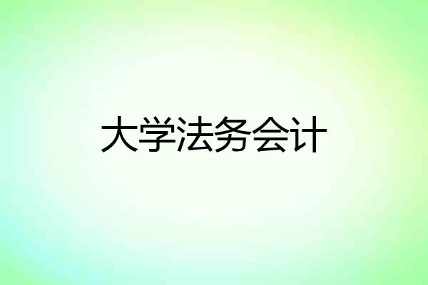 大学法务会计
