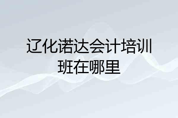 辽化诺达会计培训班在哪里