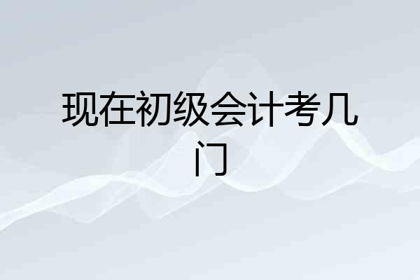 现在初级会计考几门