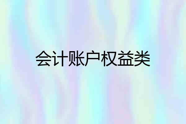 会计账户权益类