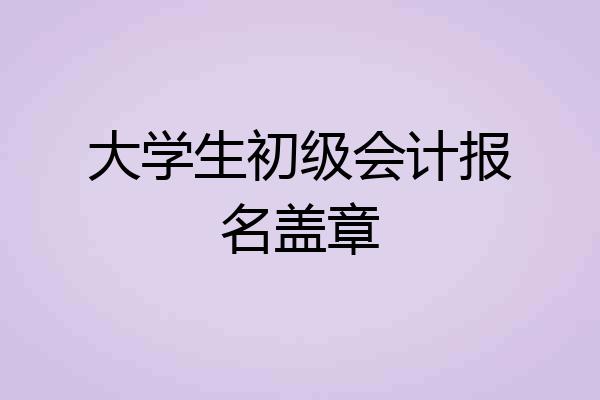 大学生初级会计报名盖章