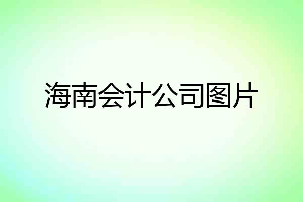 海南会计公司图片