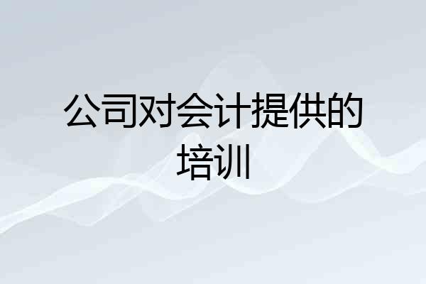 公司对会计提供的培训