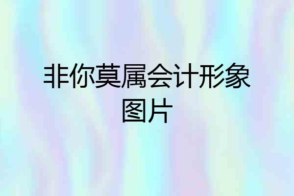 非你莫属会计形象图片