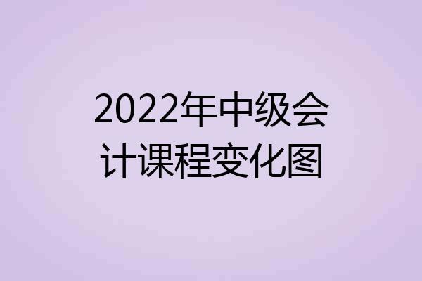 2022年中级会计课程变化图