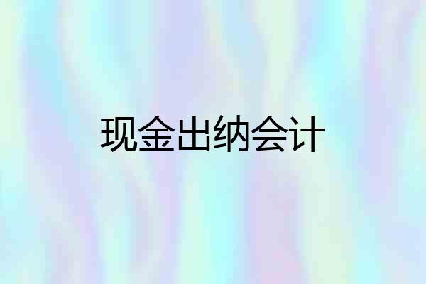 现金出纳会计