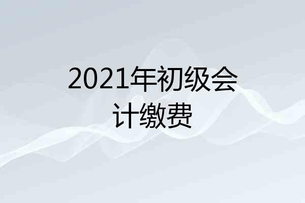 2021年初级会计缴费