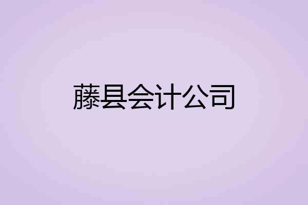 藤县会计公司