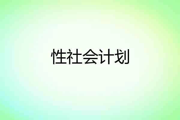 性社会计划
