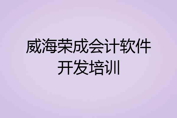 威海荣成会计软件开发培训