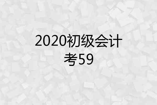 2020初级会计考59