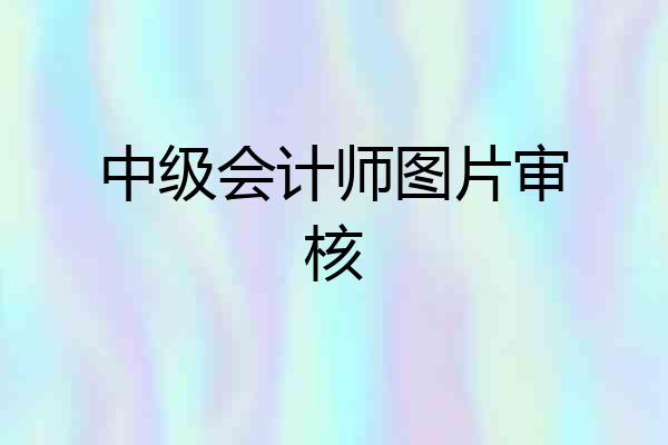 中级会计师图片审核