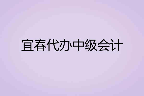 宜春代办中级会计