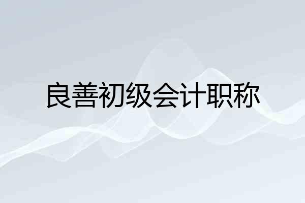 良善初级会计职称