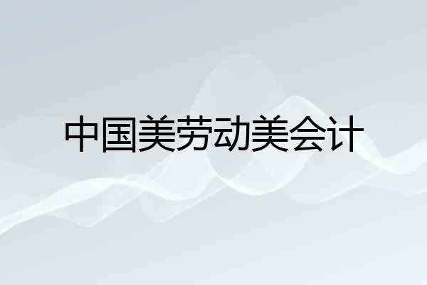 中国美劳动美会计