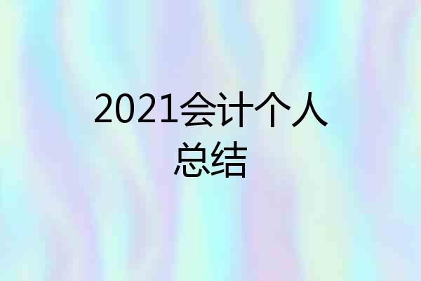 2021会计个人总结