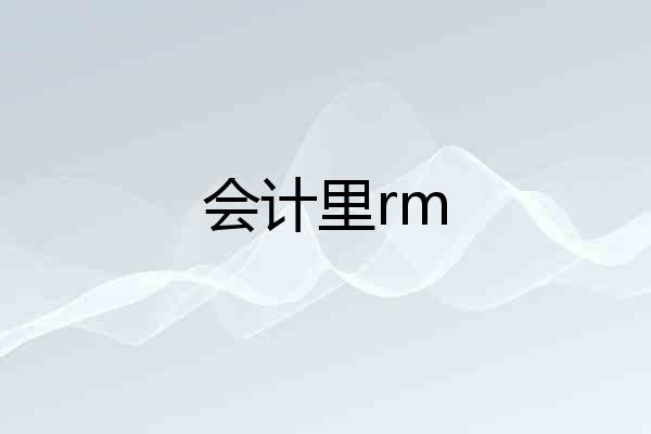 会计里rm