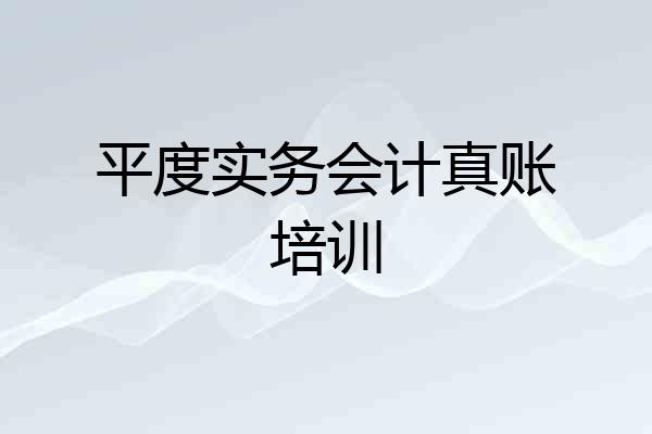 平度实务会计真账培训