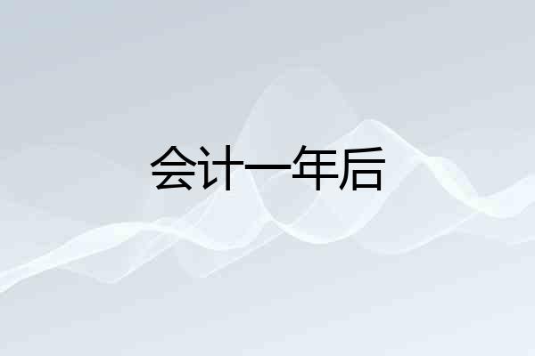 会计一年后