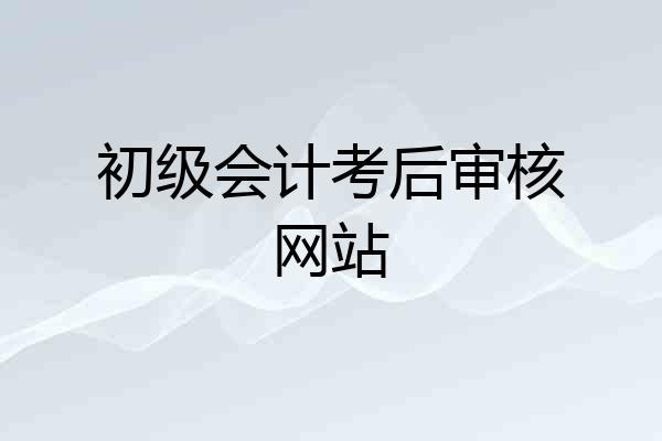 初级会计考后审核网站