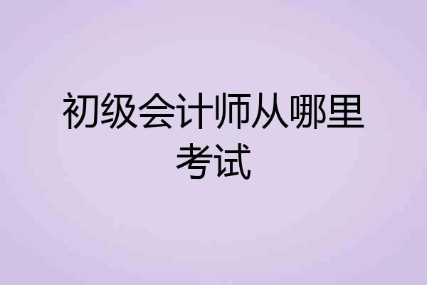 初级会计师从哪里考试