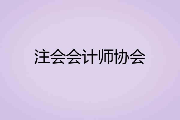 注会会计师协会