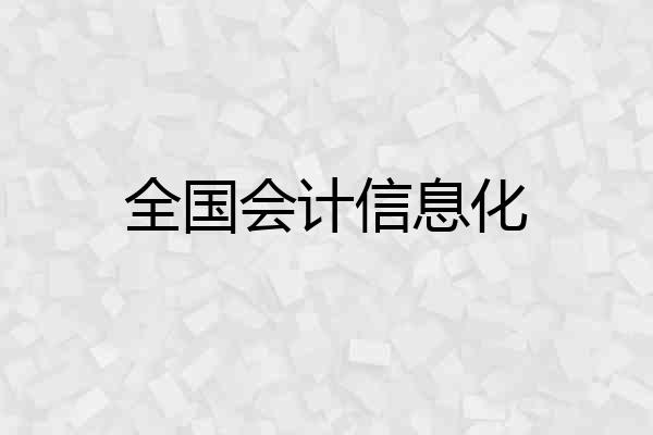 全国会计信息化