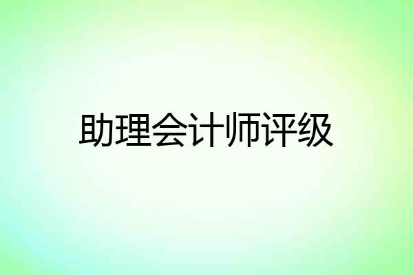助理会计师评级