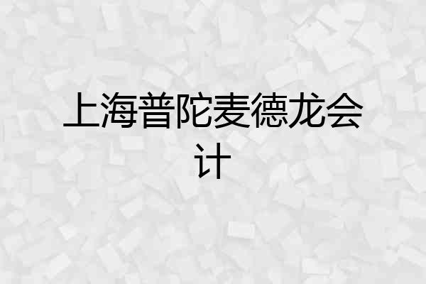 上海普陀麦德龙会计