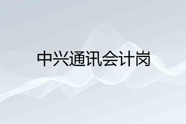 中兴通讯会计岗