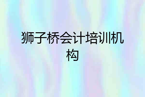 狮子桥会计培训机构