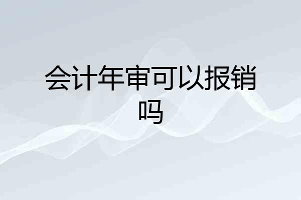 会计年审可以报销吗