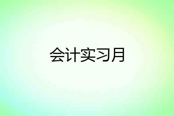 会计实习月