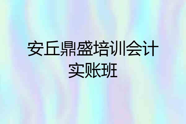 安丘鼎盛培训会计实账班