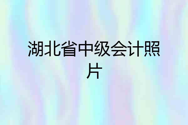 湖北省中级会计照片
