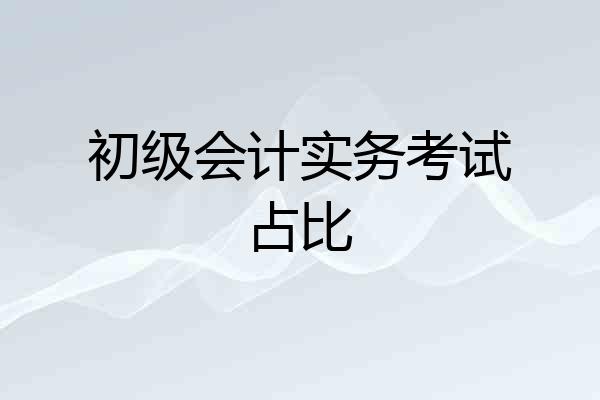 初级会计实务考试占比