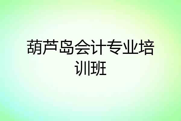 葫芦岛会计专业培训班