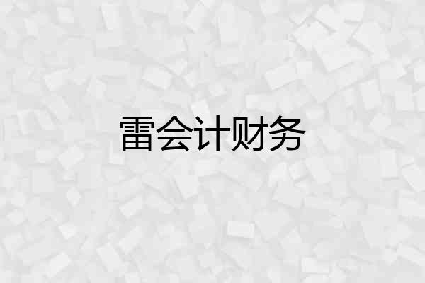 雷会计财务