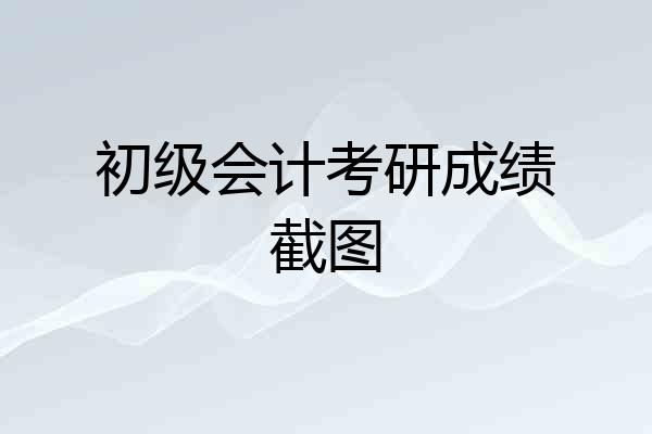 初级会计考研成绩截图