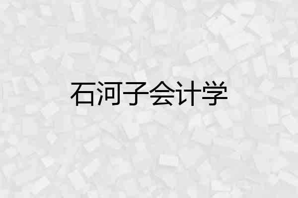石河子会计学