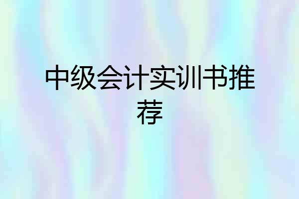 中级会计实训书推荐