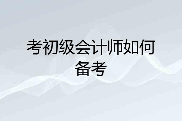 考初级会计师如何备考