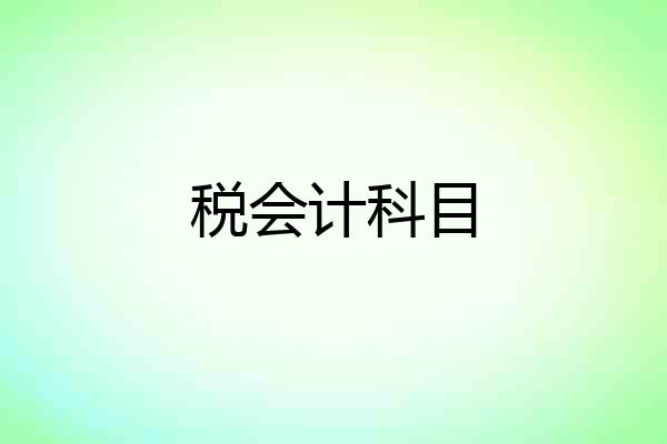 税会计科目