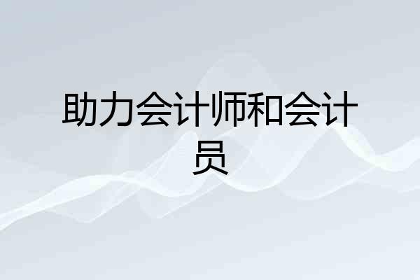 助力会计师和会计员