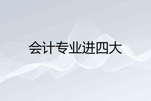 会计专业进四大