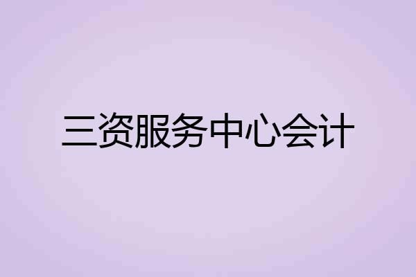 三资服务中心会计