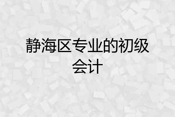 静海区专业的初级会计