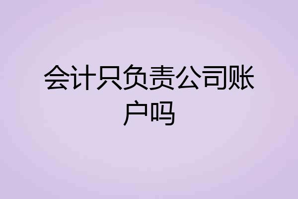 会计只负责公司账户吗